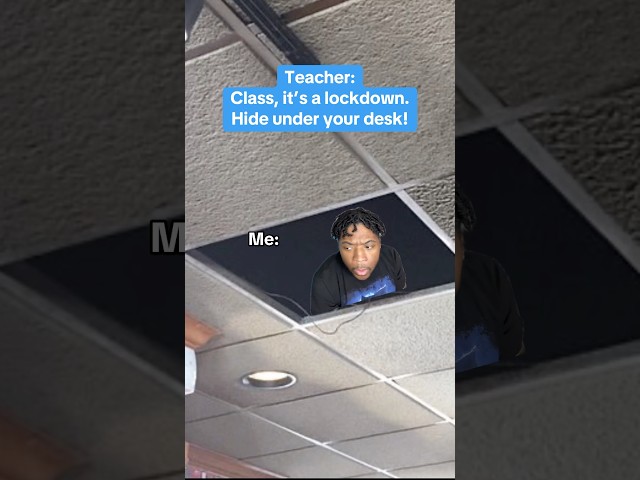 Me during a school lockdown 💀