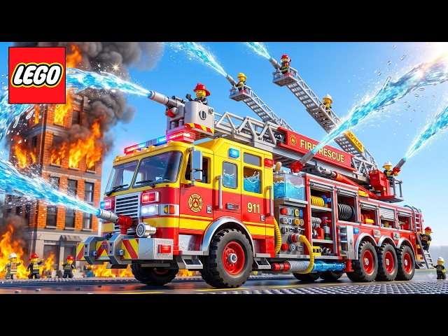 I Built the ULTIMATE LEGO Fire Truck to Save a Burning City 🚒🔥 | LEGO Auto Tech