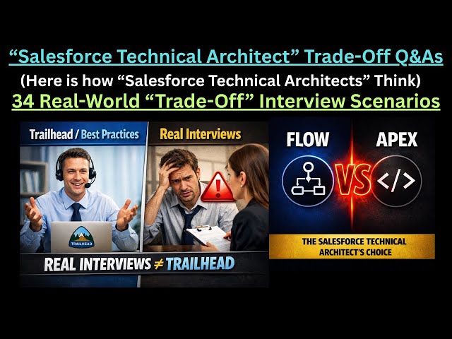 34 "Salesforce Technical Architect" Real-World Trade-Off Interview Scenarios That Decide Offers !!