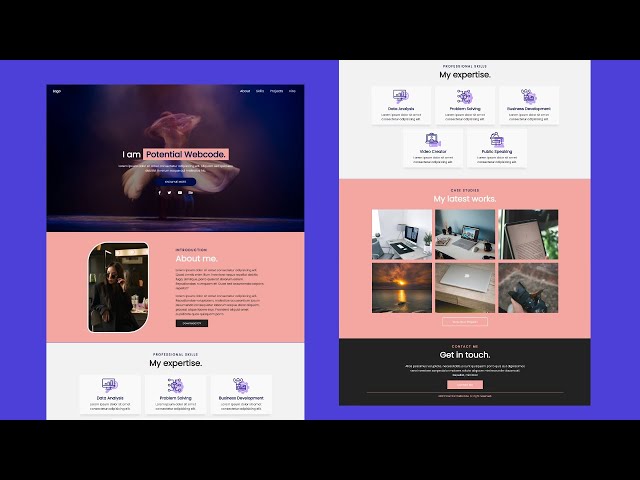 Build Personal Portfolio Website Template using HTML CSS and Javascript