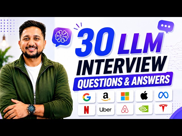 30 LLM Interview Questions & Answers (Tokenization, Fine-Tuning, RAG, LoRA, vLLM) — FREE PDF