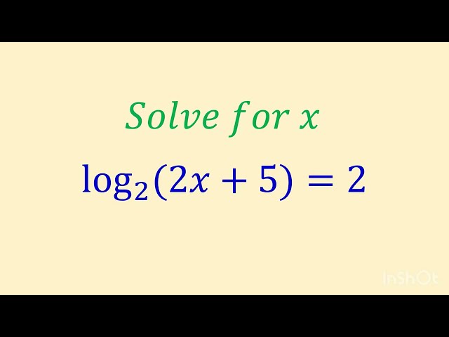 Logarithmic Equation. To solve for x @Math Solve #maths #លោការីត