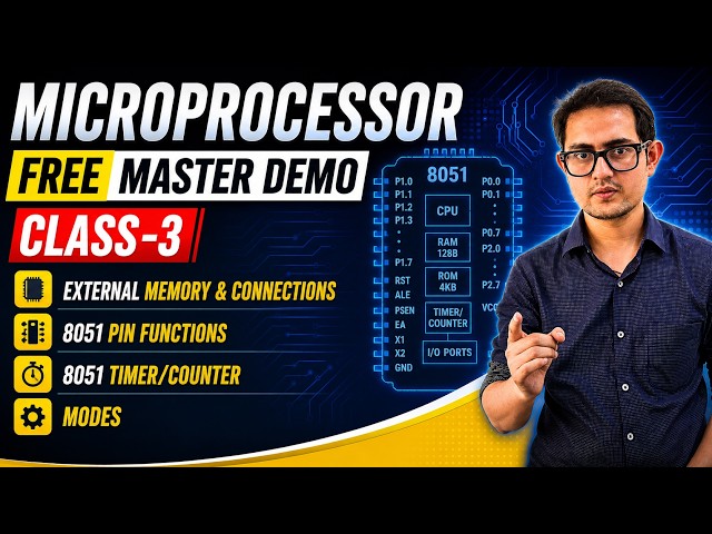 Microprocessor FREE MASTER DEMO Class-3: External Memory, 8051 Pin Functions, Timer/Counter, Modes