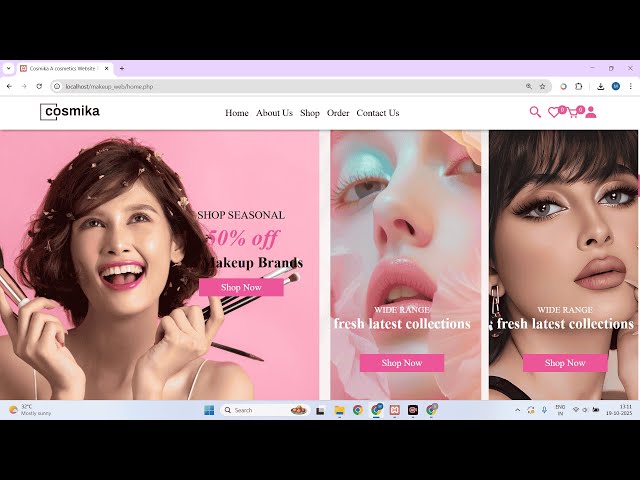 13.Creating a makeup Shop Website: HTML, CSS, JS, PHP & MySQL  part thirteen