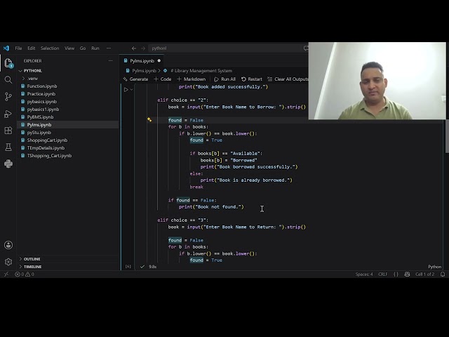 Python Library Management System | Dictionary + While Loop + Flags Explained