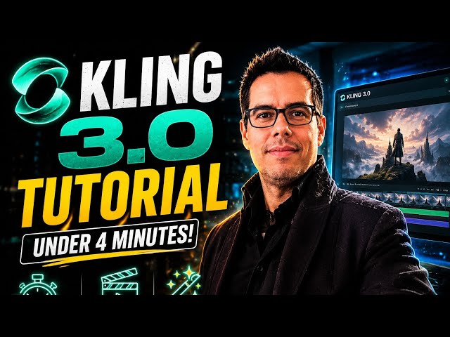 Kling 3.0 Tutorial in 4 Minutes:  How to Make Your First AI Video
