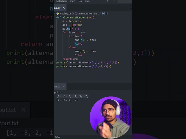 Day- 35/120- Alternative Elements | Striver's AtoZ using Python #coding #striver #dsa
