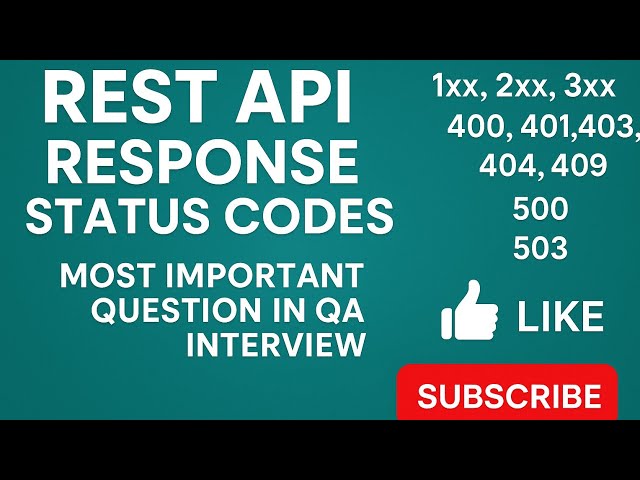 REST API Response Status Codes | Most Important Question in QA Interview