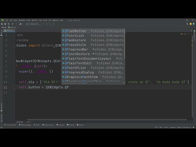 349 - Primeira janela QT no PySide6 Python