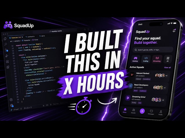 Building a Mobile App from Scratch | React Native + Firebase Timelapse