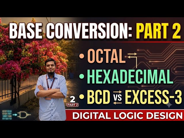 Base Conversion Part 2 | Octal to Binary | Binary to Hexadecimal | BCD & Excess-3 | DLD. UIU.