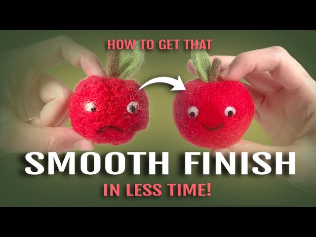 How do you get that SMOOTH needle felted finish? It's NOT how you might think!
