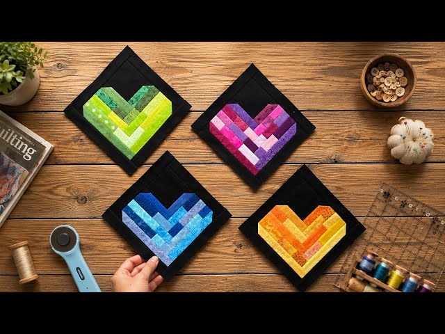 Don’t Throw Away Fabric Scraps! Make This Beautiful Heart Quilt Block