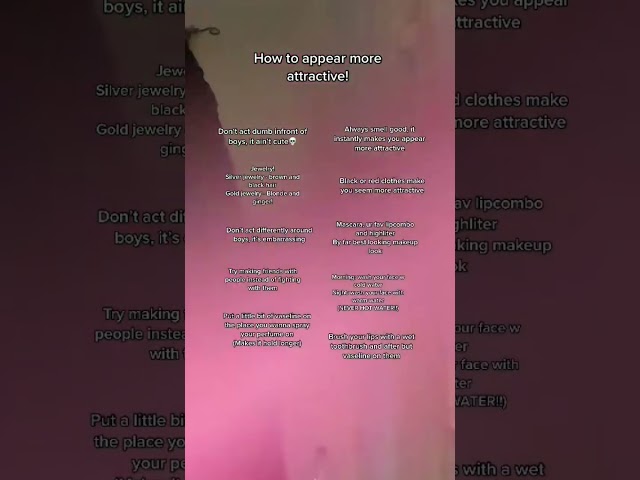 how to appear more attractive 💋 #lolabekka #aesthetic #advice #tips #attractive #appear #school