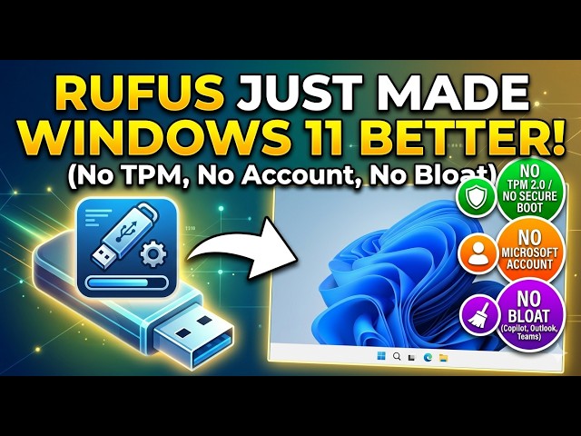 Rufus Just Made Windows 11 Better! (No TPM, No Account, No Bloat)