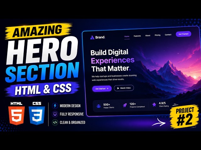 Build a Stunning Hero Section with HTML & CSS | Game Selling Website #2 | Visio Virex