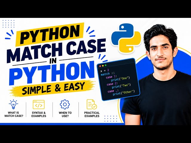 Match Case in Python 🔥 | Easy Explanation for Beginners