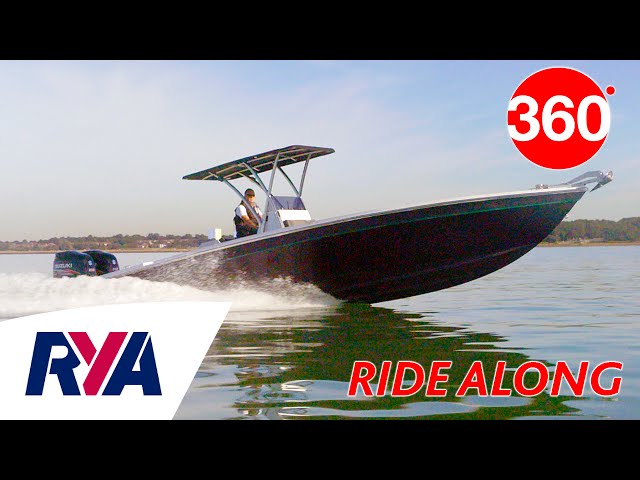 50 Knots - 1992 Monza 32ft Centre Console Sport Fishing Boat 360° Ride Along - With Suzuki