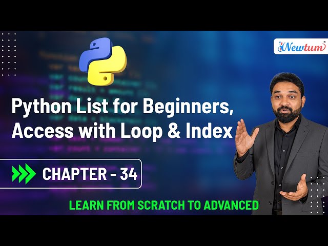 Python List for Beginners | Access with Loop & Index | Chapter 34