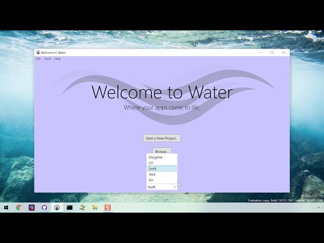 Introduction to Water, our development environment for Elements on Windows
