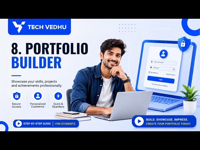 8 How to Build & Publish Your Portfolio Website | Tech Vedhu Academy