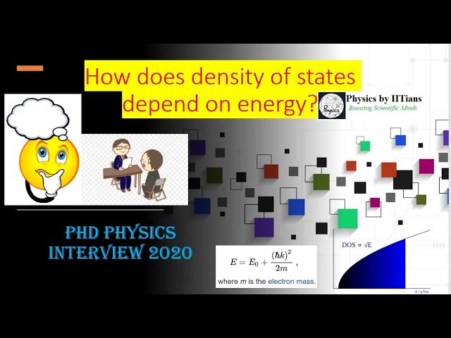 How Density of states is related to energy 👉🏼PhD Physics Interview question Condensed matter Physics