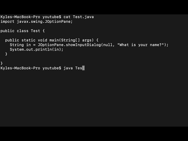 Java | JOptionPane Input Dialog