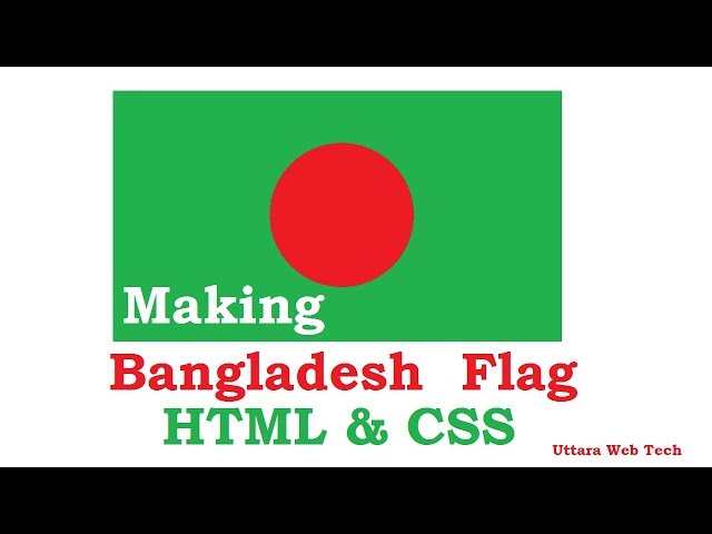 Bangladeshi Flag making with html & css, Website designing tutorial