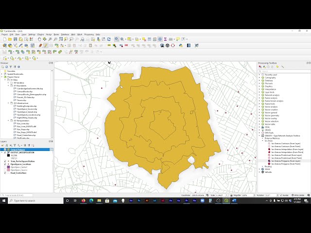 GEOG-1026 [Tut-A-2.1] Making Isochrones in QGIS