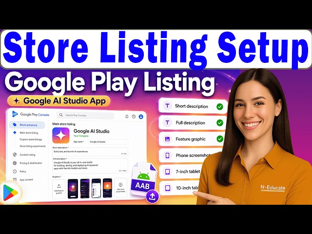 How to Create Google Play Store Listing for Google AI Studio Android App (Easy Tutorial)