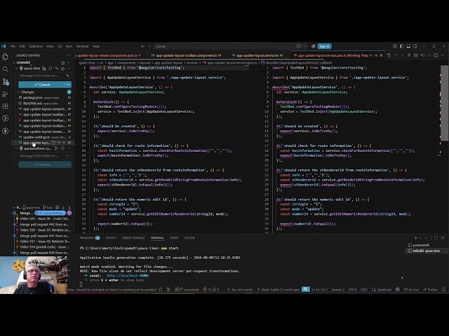 ThreeJS and Angular Space And Time Application - Video 571: Cypress Tests