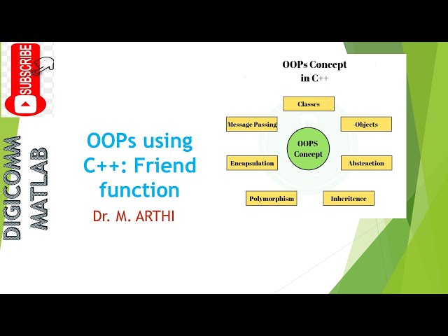 OOPs using C++: Friend function by Dr. M. Arthi