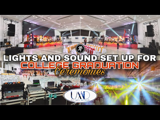 LIGHTS AND SOUND SET UP FOR COLLEGE GRADUATION CEREMONY powered by UMDPRO lights and sounds 