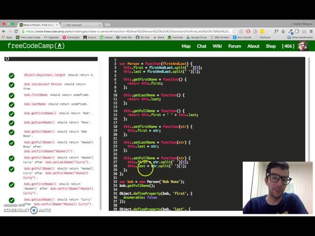 Make a Person -- JavaScript -- Free Code Camp