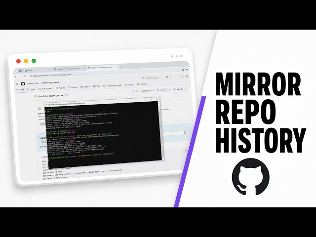 How to Duplicate a Repository with History on GitHub (Preserve Full Timeline)