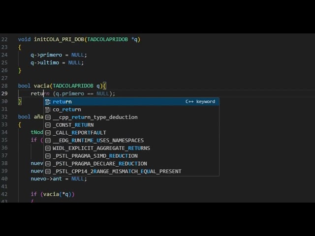 TAD Cola de Prioridad Doble en Lenguaje C Parte 4: Función vacia
