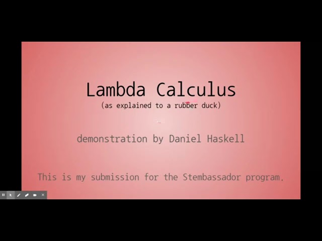 Lambda Calculus As Explained to A Rubber Duck