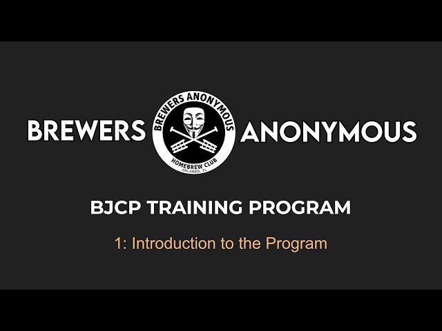 BJCP Training - Introduction