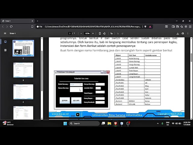 MEMBUAT APLIKASI DESKTOP MENGGUNAKAN BAHASA PEMROGRAMAN JAVA DENGAN NETBEANS IDE