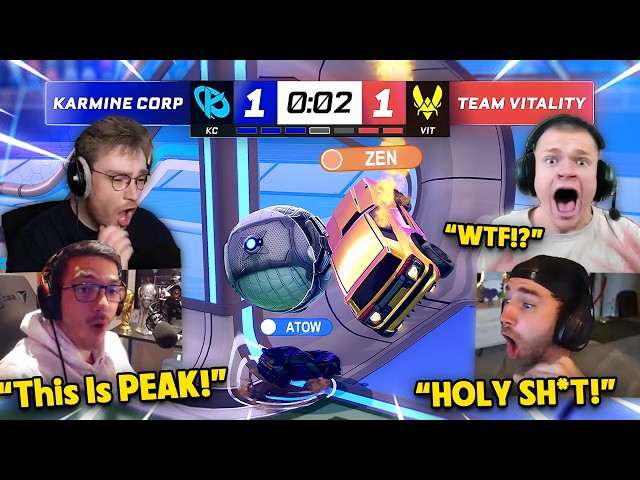 Streamers REACT to the RLCS Paris Major Most INSANE Match!? *Karmine Corp vs Team Vitality*