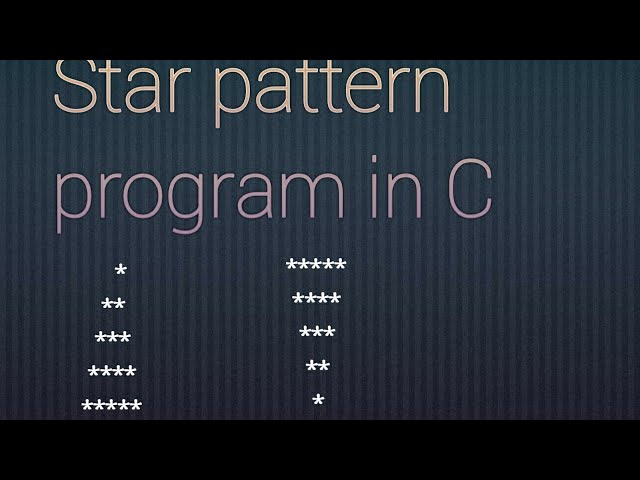 Star pattern program in tamil | c star pattern |c pattern program