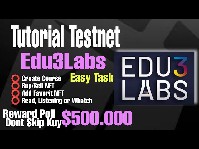 Tutorial Testnet Edu3Labs All Task Clear LFG Kuy 😁😁