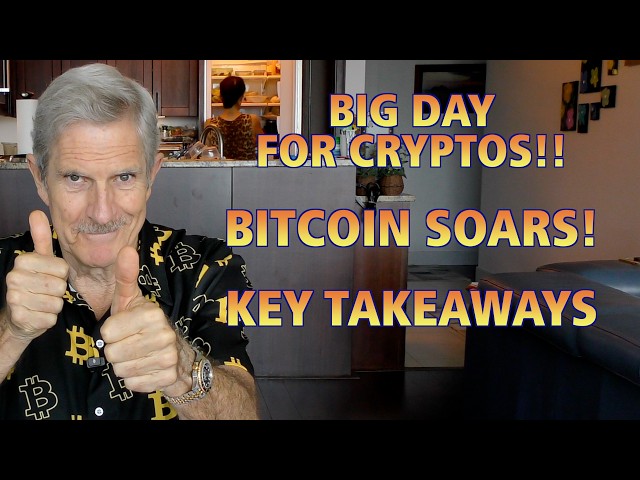 BIG DAY For Cryptos! BTC UP! Key Takeaways