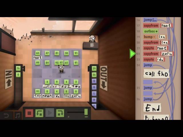Heapsort in Human Resource Machine