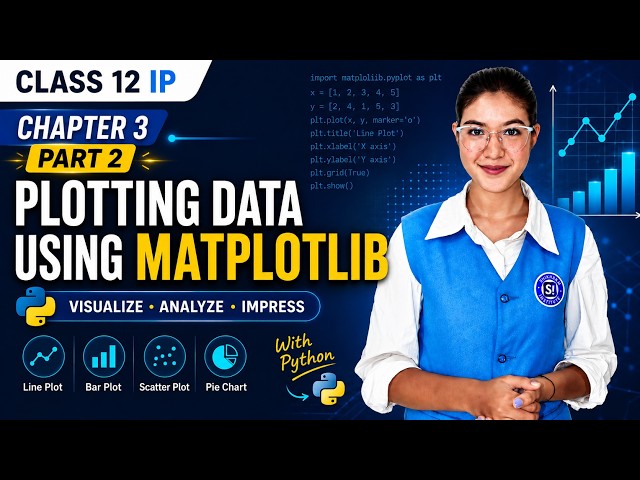 Part 2 | Class 12 IP Chapter 3 | Plotting Data Using Matplotlib | Data Visualization | MP Board 2026