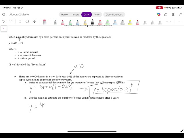 Chapter 8   Exponential Decay Word Problem