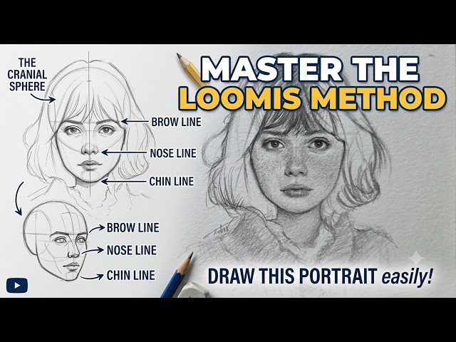 Draw Any Face Easily! | Loomis Method Portrait Step-by-Step
