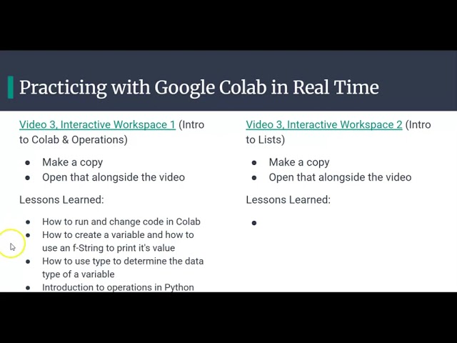 Topic 2, Video 3, Programming Basics & List Algorithms