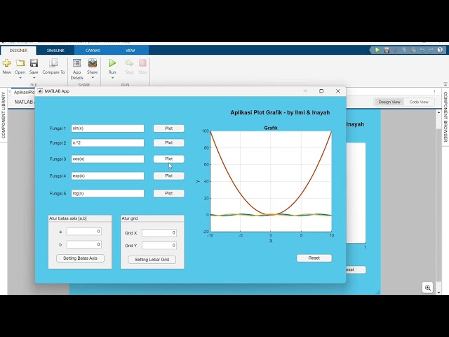 Matematika Komputasi - Aplikasi Plot Grafik Menggunakan MATLAB App Designer