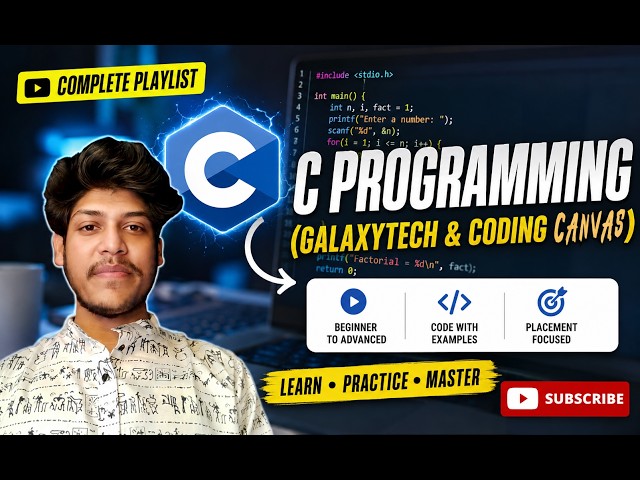 C Programming Full Course | Lecture 01 🔥 Introduction to C Language for Beginners